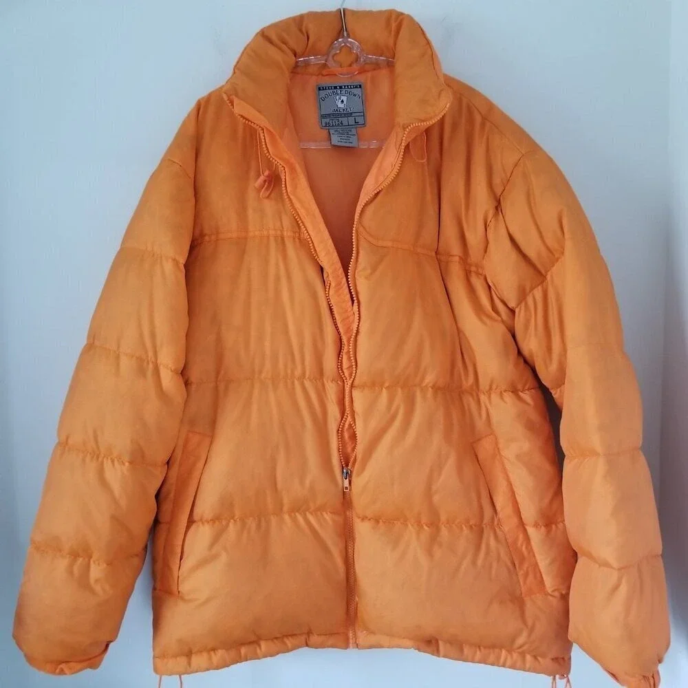 Steve Barrys Sz L Mens Jacket Outdoor Hooded Warm Goose Down Feather Puffer Coat